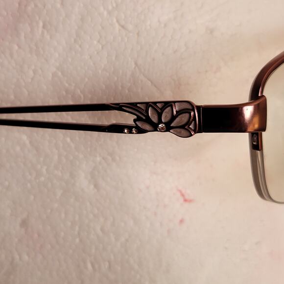 Marchon Eyeglass Frames Tres Jolie 171 601 Blush 54x16x135 Half Rim - Picture 7 of 15